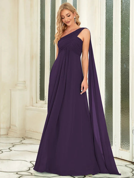 Vestido de Fiesta Talla XXXXL 24 — Morado Oscuro — Entrega Inmediata