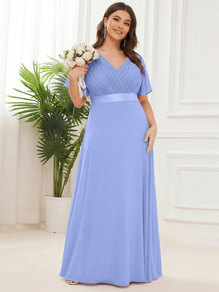 Vestido de Fiesta Talla XXXL 22 — Azul Aciano  — Entrega Inmediata