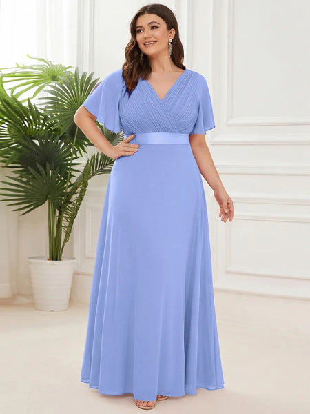 Vestido de Fiesta Talla XXXL 22 — Azul Aciano  — Entrega Inmediata