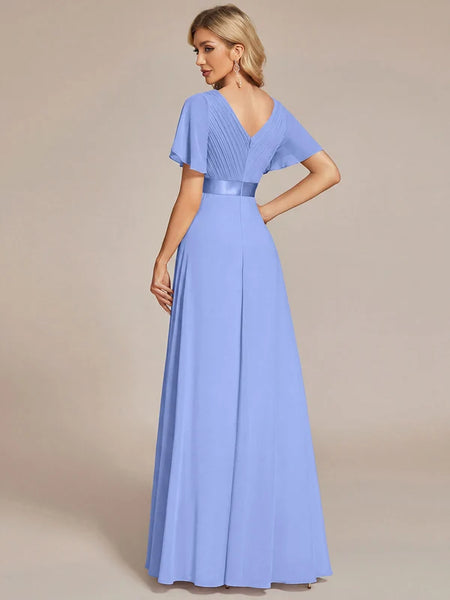 Vestido de Fiesta Talla XXXL 22 — Azul Aciano  — Entrega Inmediata