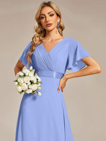 Vestido de Fiesta Talla XXXL 22 — Azul Aciano  — Entrega Inmediata