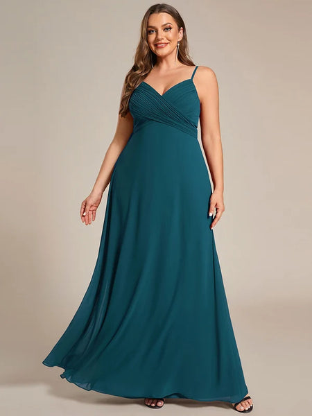 Vestido de Fiesta Talla L — Verde Azulado — Entrega Inmediata