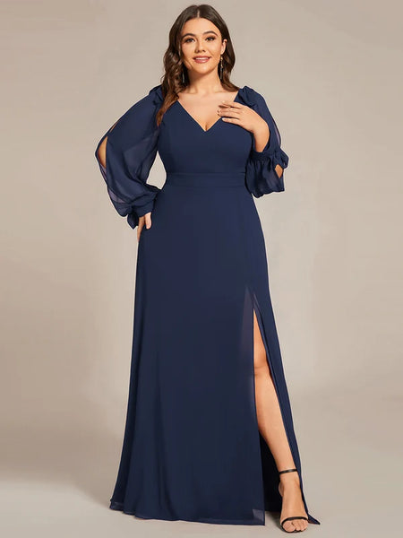 Vestido de Fiesta Talla XL — Azul Marino — Entrega Inmediata