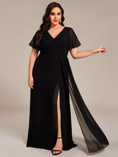 Vestido de Fiesta Talla XXXXL 24 —  Negro — Entrega Inmediata
