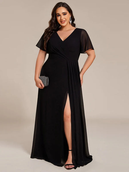 Vestido de Fiesta Talla XXXXL 24 —  Negro — Entrega Inmediata