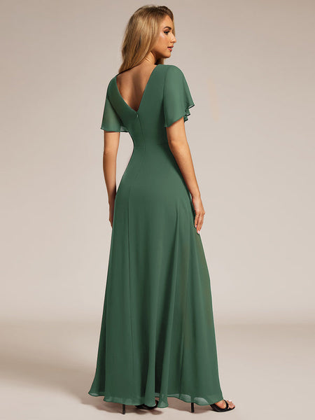 Vestido de Fiesta Talla XXXXL 24 —  Eucalipto — Entrega Inmediata