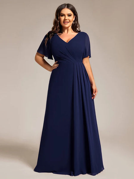 Vestido de Fiesta Talla XXXXL 26 —  Azul Marino — Entrega Inmediata