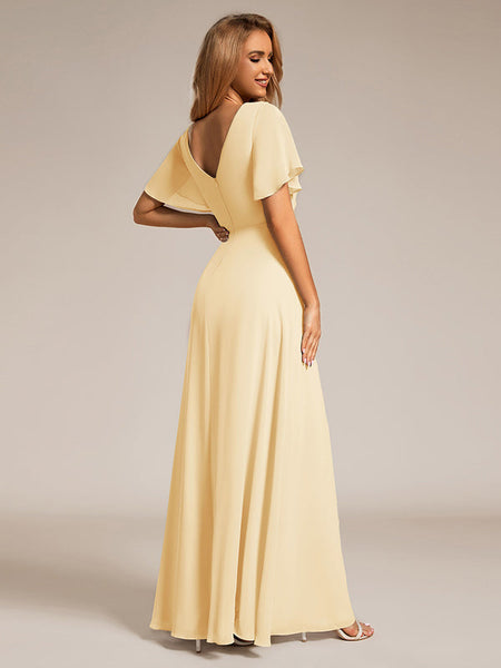 Vestido de Fiesta Talla XXXXL 24 —  Amarillo — Entrega Inmediata