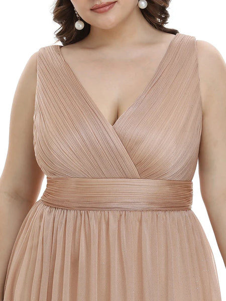 Vestido de Fiesta Talla M —  Oro Rosa — Entrega Inmediata