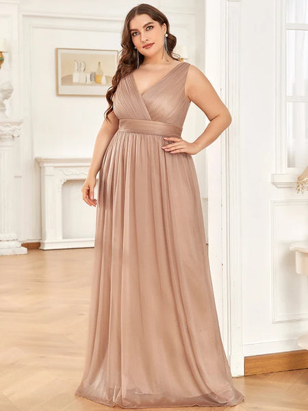 Vestido de Fiesta Talla M —  Oro Rosa — Entrega Inmediata