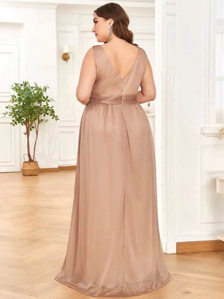 Vestido de Fiesta Talla M —  Oro Rosa — Entrega Inmediata