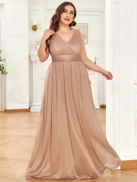Vestido de Fiesta Talla M —  Oro Rosa — Entrega Inmediata