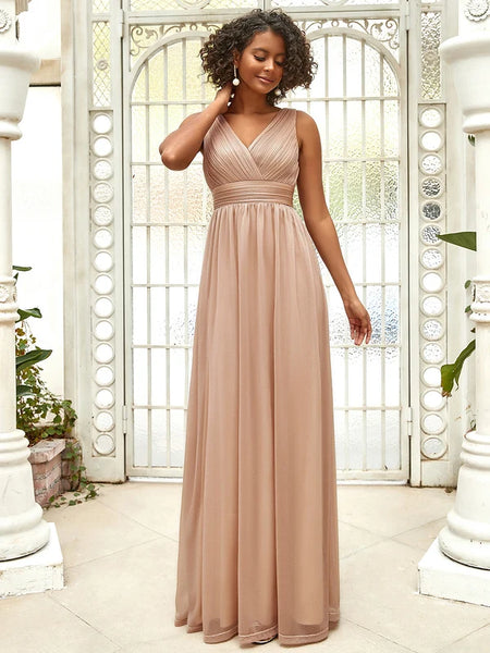 Vestido de Fiesta Talla M —  Oro Rosa — Entrega Inmediata