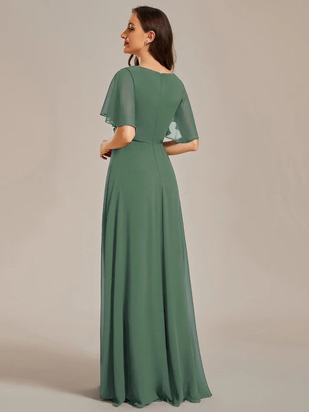 Vestido de Fiesta Talla L — Eucalipto — Entrega Inmediata