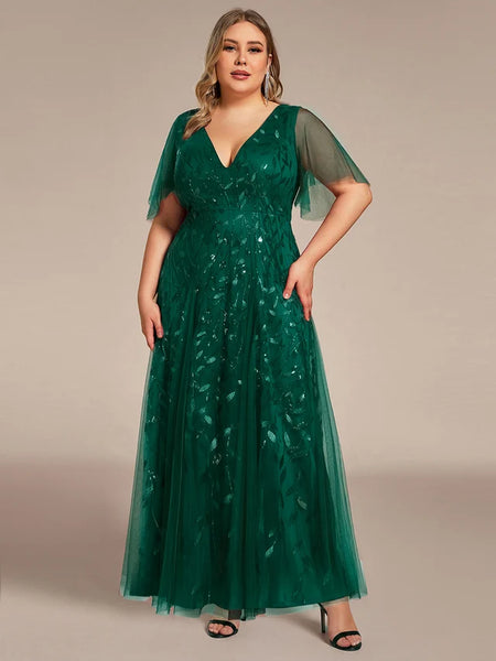 Vestido de Fiesta Talla M — Verde Oscuro — Entrega Inmediata
