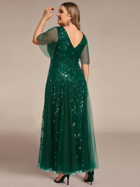 Vestido de Fiesta Talla M — Verde Oscuro — Entrega Inmediata