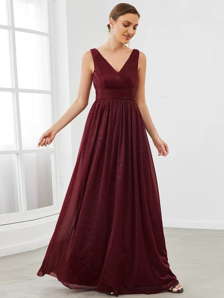 Vestido de Fiesta Talla XL —  Burdeo — Entrega Inmediata