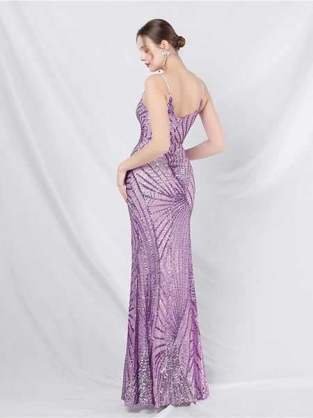 Vestido de Fiesta Talla S-M — Lavanda — Entrega Inmediata
