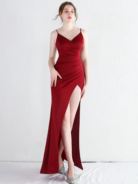 Vestido de Fiesta Talla S — Burdeo — Entrega Inmediata
