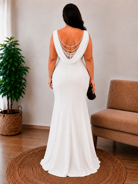 Vestido de Novia Talla XL — Branco — Entrega Inmediata