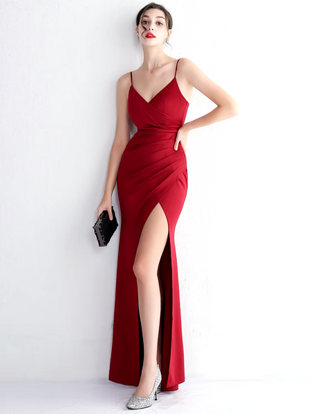 Vestido de Fiesta Talla S — Burdeo — Entrega Inmediata