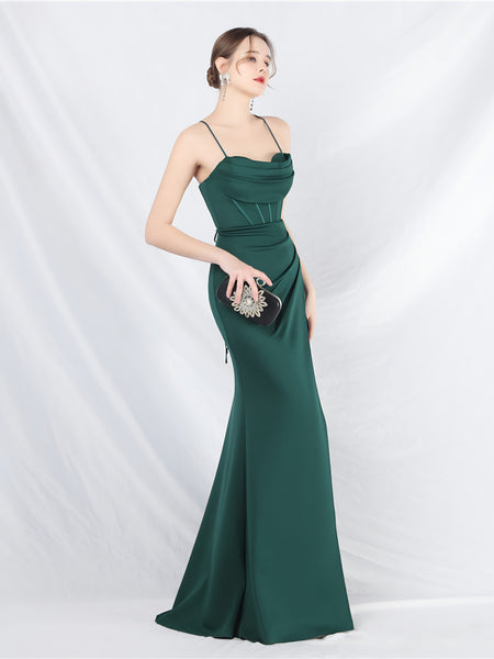 Vestido Largo de Fiesta Talla M — Verde— Entrega Inmediata
