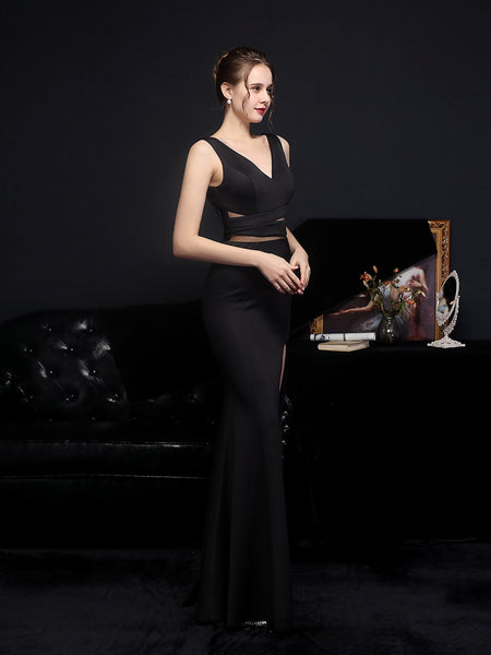 Vestido Largo de Fiesta Talla M — Negro— Entrega Inmediata