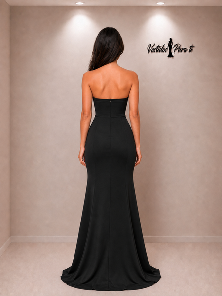Vestido de Fiesta Talla S — Negro — Entrega Inmediata