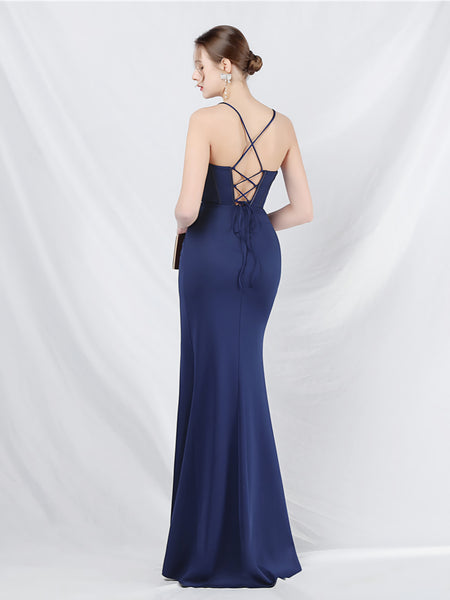 Vestido Largo de Fiesta Talla S — Azul— Entrega Inmediata