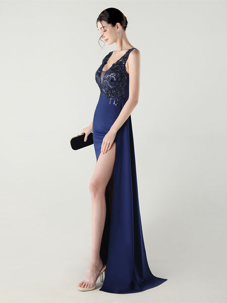 Vestido de Fiesta Talla S — Azul — Entrega Inmediata