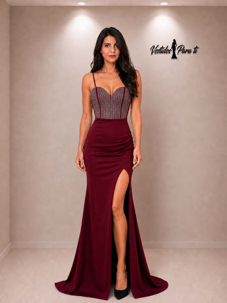 Vestido talla S — Burdeo — Entrega Inmediata