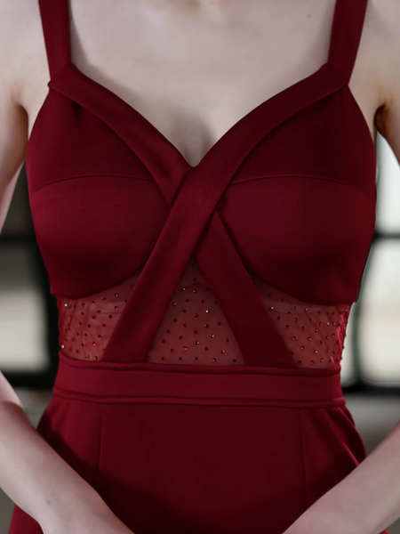 Vestido de Fiesta Talla S — Burdeo — Entrega Inmediata