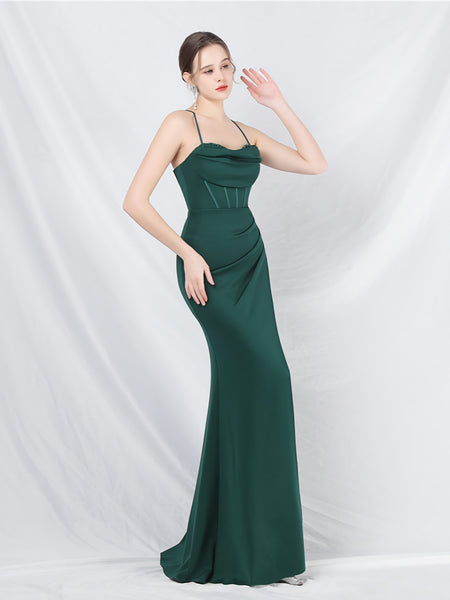 Vestido Largo de Fiesta Talla XS — Verde— Entrega Inmediata