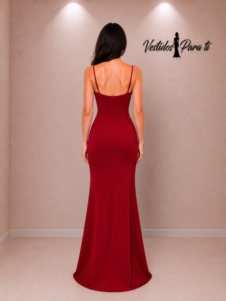 Vestido de Fiesta Talla XS — Burdeo — Entrega Inmediata