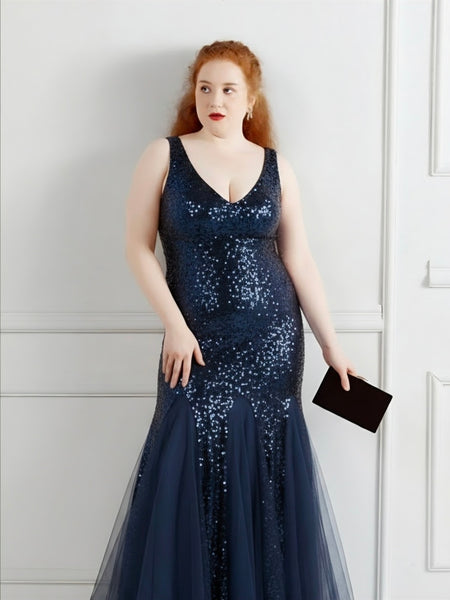 Vestido de Fiesta Talla XL — Azul Marino — Entrega Inmediata
