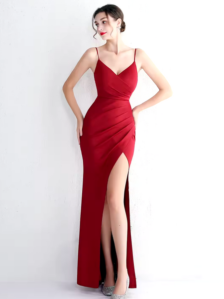 Vestido de Fiesta Talla S — Burdeo — Entrega Inmediata