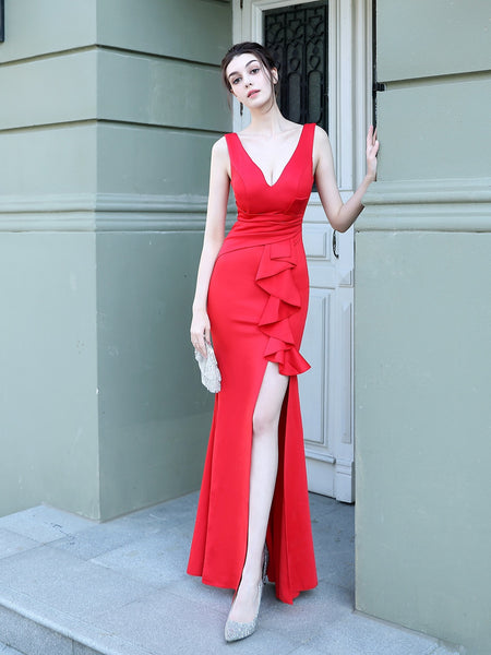 Vestido de Fiesta Talla XXS — Rojo — Entrega Inmediata