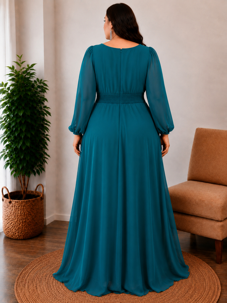 Vestido de Fiesta Talla XL —Verde Petroleo — Entrega Inmediata