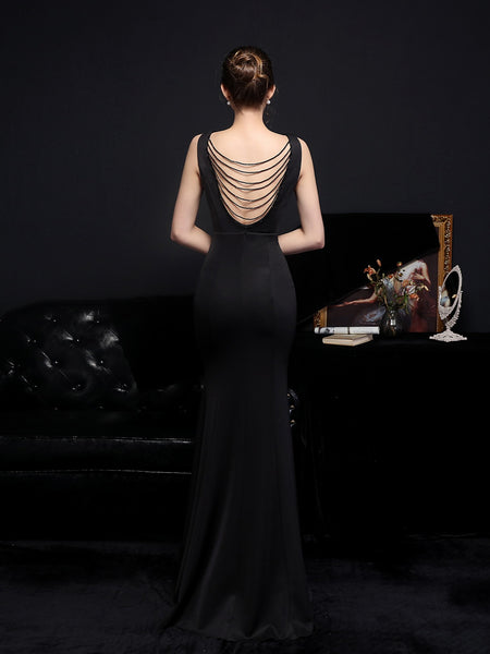 Vestido Largo de Fiesta Talla M — Negro— Entrega Inmediata