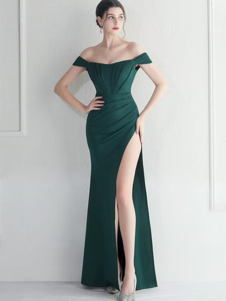 Vestido de Fiesta Talla S — Verde — Entrega Inmediata