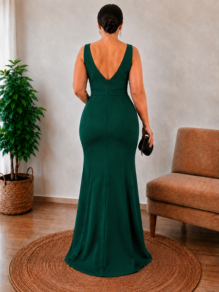 Vestido Largo de Fiesta Talla XXL — Verde— Entrega Inmediata