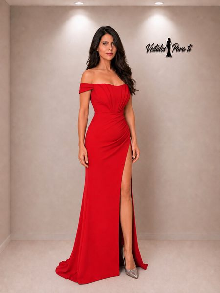 Vestido de Fiesta Talla XS — Rojo — Entrega Inmediata