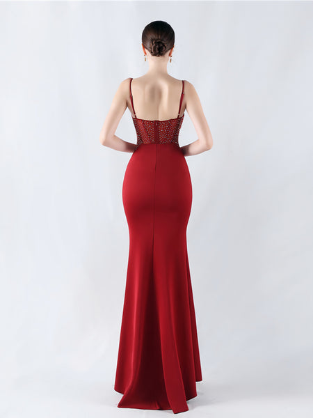 Vestido de Fiesta Talla S — Burdeo — Entrega Inmediata
