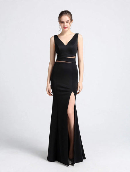 Vestido Largo de Fiesta Talla M — Negro— Entrega Inmediata