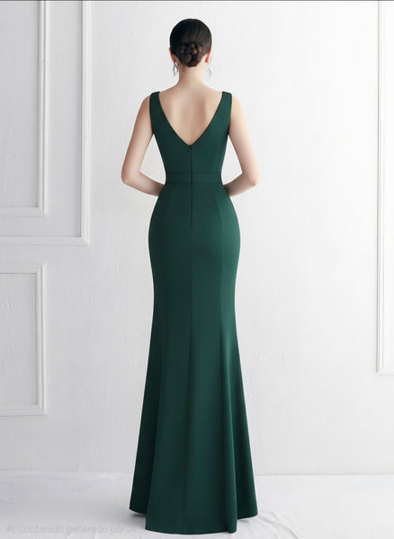 Vestido Largo de Fiesta Talla M — Verde— Entrega Inmediata