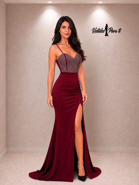 Vestido talla S — Burdeo — Entrega Inmediata