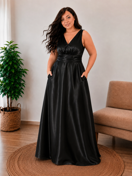 Vestido de Fiesta Talla XL — Negro — Entrega Inmediata