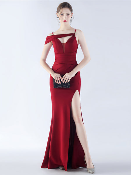 Vestido de Fiesta Talla L — Burdeo — Entrega Inmediata