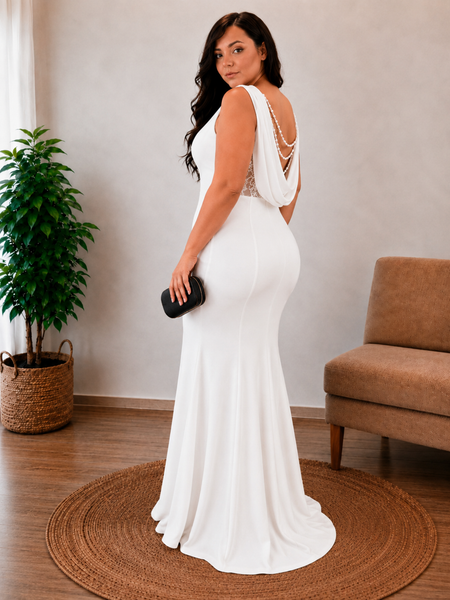 Vestido de Novia Talla XL — Branco — Entrega Inmediata
