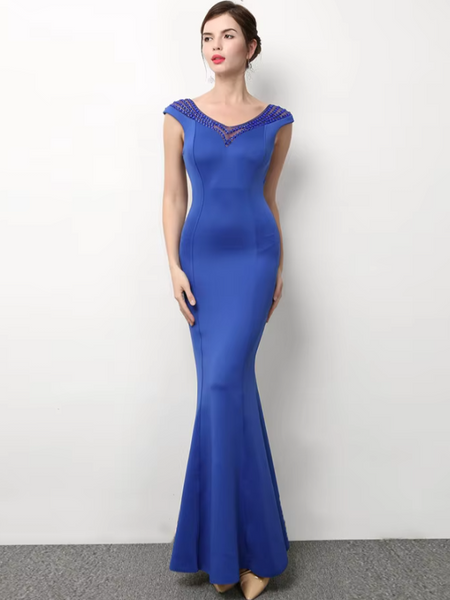 Vestido de Fiesta Talla M — Azul — Entrega Inmediata